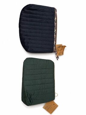 2 for 30$ Quilted Pouch Set in Navy and Forest Green